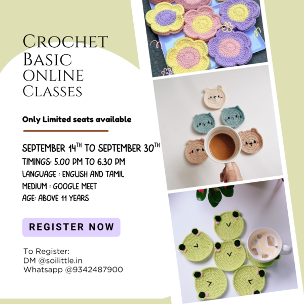 Basic Online Crochet Course, 100% Beginner Friendly